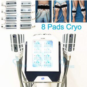 Cryolipolysis Ice Sculpture Cryoterapi Fat Sculpting 8 Cryo Pad Belly Fat Borttagning Body Slimming Machine