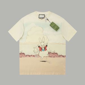 24 이른 봄 새 G 가족 검증 동물 시리즈 정글 꽃 큰 귀 토끼 패션 다목적 간단한 짧은 슬리브