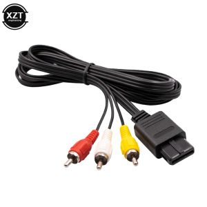 Kablar 1.8m AV TV RCA Video Cord Cable för SNES Game Cube för Nintend N64/64 SPEL CABLE för SFC 2 Audio Output Connectors