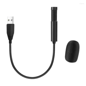 Mikrofone USB -Computermikrofon Tragbares Mini Kabelkapazität Karaoke für den Laptop -PC einfach zu bedienen