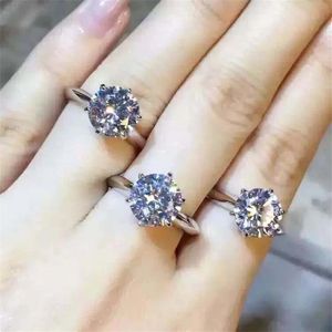 99% zniżki na dobre miłośnicy 1ct laboratoryjne pierścionek Diamond 100% Real 925 Srebrny Srebrny zaręczyny Pierścienie dla kobiet mężczyzn biżuteria imprezowa 240417