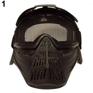 Bisiklet Kapakları Taktik Pro Full Yüz Maskeleri Güvenlik Metal Örgüsü Goggles Koruma Ekipmanları