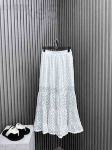 Skirts designer New jacquard fabric with lightweight and breathable texture, three-dimensional layered design, long skirt F 0O74 ATW9