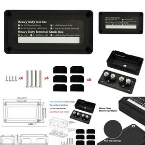 Neue Höchststärke mit DC 48V 200A 4xm10 Terminal Bolzen Distribution Distribution Hochleistungsmodulares Design Car Bus Bar Cable Organizer Box