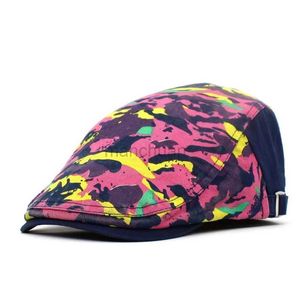 Berets Spring Summer Summouflage Print Newsboy Caps Мужчины хлопок квартиры