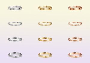 Love Screw Ring Jóias de designer de luxo clássicas para mulheres Rings Band Rings Titanium Aço Acessórios de moda Goldplated Never 7263160