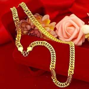 Дизайнерское ожерелье кубинское сети песок Золотое ожерелье Мужчина Классическая Босс Цепь Вьетнам Золотой кнут Колье женская пара Золотая цепь