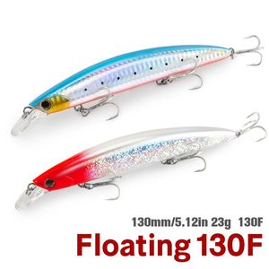 130f Ultra Long Casting Wobbler Flutuante Minnow isca dura 130mm 23g Flounder Bass Sea Saltwater Fishing Lure Fretth 0815m 240407