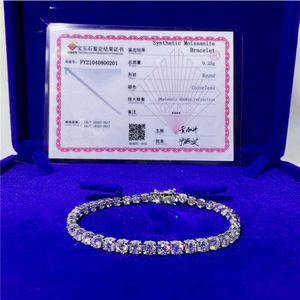 مخصص 2mm 3mm 4mm 5mm 6.5mm عرض الماس اختبار الماس Silver S925 Iced Out Jewelry Tennis Chain