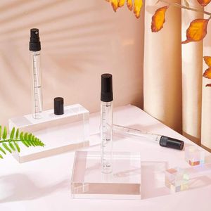 Storage Bottles 10pcs/set Empty Glass Spray With Scale 10ml Clear Refillable Travel Bottle Set Fine Mist Sprayer Cosmetic Container