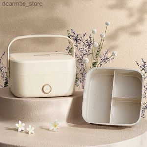 Bento Boxes 1.0L Электрическая ланч -коробка Портативная рисоварка нагревание Bento Box Food Steamer Corect Container Edge Lunch Box Food Warmer 220V L49