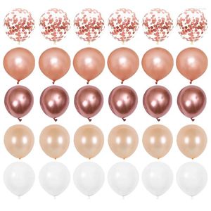 Partydekoration 30pcs Rose Gold Konfetti Chorme Luftballons Metallic Latex Ballon Jubiläum Hochzeits Geburtstagdekor Erwachsene Babyparty Globos