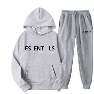 Designer mens and womens hoodies hoodies and pants set European and American street fashion trend ES classic letter print casual loose multi-color couple hoodie set