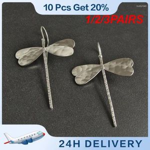 Brincos de balanço 1/2/3Pairs Dragonfly Asa única 3D Jóias Vento frio Acessórios do vento Brincho