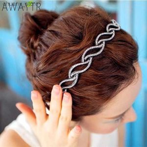 Stirnbänder Mode verdrehen Blätter farbenfrohe Zähne Lünette Haarbänder Girls Hair Hoop Stirnband Fixed Kopfbedeckung für Frauen Haare Haarzubehör y240417