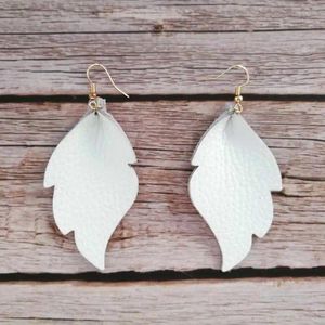 Dangle Earrings Big Genuine Leather Leaf Drop For Women Muliticolor Large Leaves Fashion Jewelry Wholesale