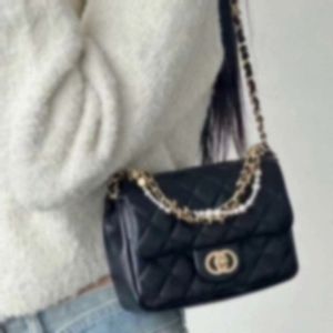 Torby Xiangnanma owcza skóra 24p Fat Pearl Chain Mała ręczna ręczna crossbody