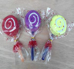 Handduk 20 stycken lollipop tårta färgglada godisar kreativa presenthanddukar bomull härlig8987391