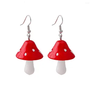 Dangle Earrings European And American Mushroom Drop Miss For Women Chic Plastic Unique