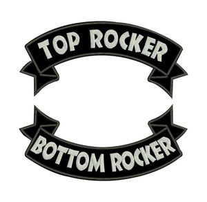CUSTOM rocker Patch Embroidered Applique Sewing Label punk biker Patches Clothes Stickers 2PCSLOT7428085