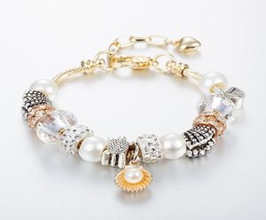 Брецкая пряжка в лобстере DIY Bracelet 18cm5cm Shell Pearl Starfish Multi -Plycolor Crystal Beads Color Jewelry6275158