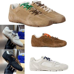 Designer Sneakers Round Toe Lace Up Running Shoes Hållbara låga lyxiga vandringsskor Suede Outdoor Trainer Unisex Size EU 35-45 NXM530SL