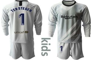 Hot 2019 2020 Jugend Langer Stegen Torhüter Trikots Kinderkit Fußball Sets #1 Ter Stegen Kid Boy Torhüter Jersey Uniform Sets6843819