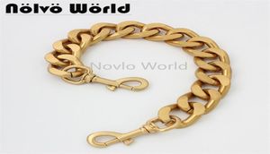 15 pieces 30120cm 34X25mm Oversize Curb Chain Ins Light Alumium Ladies purse bag shoulder straps satin gold chains 220325222k7969629