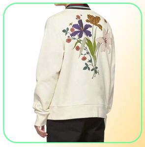 20SS İtalya'da Yapıldı Avrupa Chateau Marmont Uzun Kollu Sweatshirt Çiçek Kelebek Basklı Bahar Sonbahar Kazak Kazak Street2927715