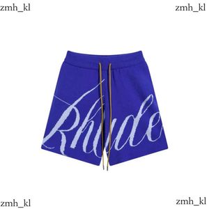 Rhude Shorts Men Brand Desinger Short Fashion Sport Pants Men Shorts de couro feminino Us Size S-XL Hip Hop High Street 239
