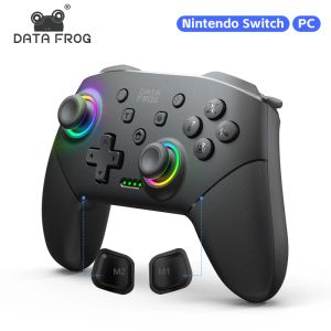 Myse Data Data Frog bezprzewodowy Switch Pro Kontroler przełącznika/przełącznika OLED Programowalny joystick dla PC Gamepad dla kontrolera litowego przełącznika