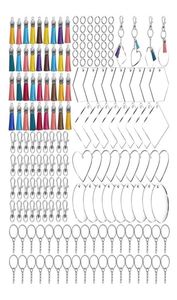 Keychains 200Pcs Acrylic Keychain Blanks With Tassels Kit Bulk Snap Hooks Mini Jump Rings For DIY Projects Crafts7135168