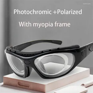 Solglasögon Evove Pochromic Polarised Män Kvinnor Körglasögon kan installera myopia lins vindtät utomhusglasögon säkerhet