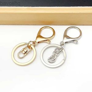 Keychains Lanyards 6/30Pcs Metal Large Lobster Clasp Key Chain Separation Ring Key Clasp Lock Ring Home DIY Bag Toy Pendant Accessories Wholesale d240417