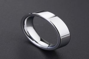 Bröllopsringar som säljer silvertoner Vita volframpar Band Ring för kvinnan Man Engagement 4mm6mm Bredd Scratch Proofwedding9691983