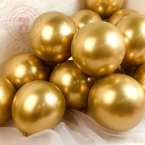 518inch Giant Chrome Metal Balloon Party Decoration Latex Balloons Metallic Gold Silver Festival Wedding Scene Layout Supplies 240407