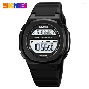 Armbandsur SKMEI 1821 Vattentät sport Digitala män Titta på LED Display Countdown Electronic Man Military Clock 2024 Reloj Hombre