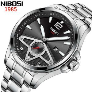 腕時計の腕時計のためのニボシ手首の時計トップブランドステンレスメンズウォッチ防水時計