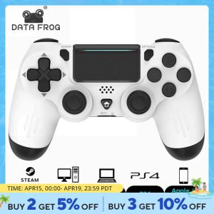 MICE DATA FROG BluetoothCompatible Game Controller para PS4/Slim/Pro Wireless Gamepad para PC Dual Vibração Joystick para iOS/Android