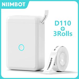 Niimbot D110 Mini Portable Thermal Printer بدون حبر طابعة صانع الملصقات ذاتية الحبر للملصقات آلة وضع العلامات 240417