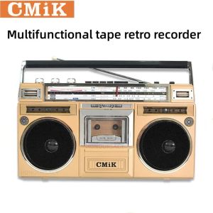 Högtalare Portable Portable Retro Radio Nostalgic Old Tape Recorder Multifunction Player HiFi Audio Quality USB Stick Bluetooth Playback