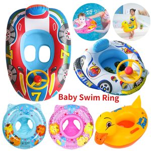 Baby Swim Ring Tube Pool Uppblåsbar leksakssimningssät för barn Circle float strandvatten lekutrustning 240416