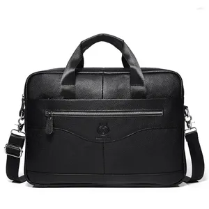 Borda de pasta moda moda vintage couro genuíno para homens bolsas de luxo bolsas de laptop bolsas de escritório de escritório saco de computador BR BR