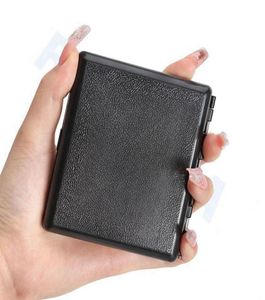 Black Abs Plastic Cigarette Case Holder Dry Herb Tobacco Storage Cover Box Portable Metal Clip Innovative Protective Shell Smoking9511206