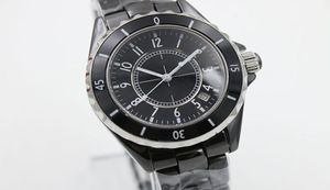 Full Ceramic Quality Sapphire Crystal Wristwatches Quartz Movement Women039s Watch Black Bezel Fashion Ladies 12 Big Lady Watch9536530