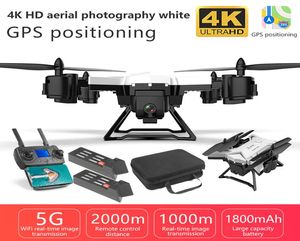 Nowy Pro Składany dron GPS KY601G 4K HD Camera 5G WiFi FPV Drone LED 24G 4CH 18 km na duże odległości 20 minut Lot RC Quadcopter 2018130249