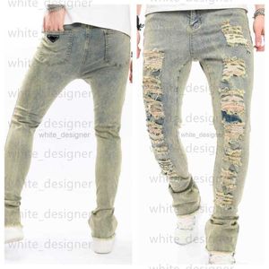 Мужские джинсы дизайнерские джинсы бренд скинни Slim Fit Luxury Hole Ruped Biker Bants Skinny Designer Mens Women Trend Bonders