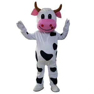 2024 Hot Sales Cow Mascot Costume Suit halloween Party Game Dress Outfit Performance Activity Sales Promotion