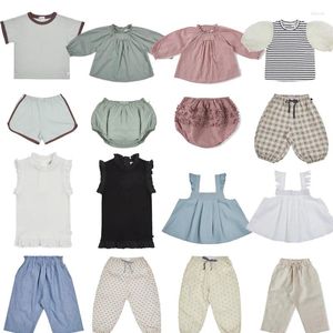 Conjuntos de roupas Bene 2024 Summer Kids Tees and Shorts Pant for Boys Girls fofos impressão de manga curta T Tops