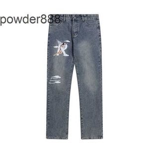 Nische Trendy Marke gewaschen alte Jeans gerade Bein kleiner Füße Unisex